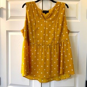 Polka dot babydoll top